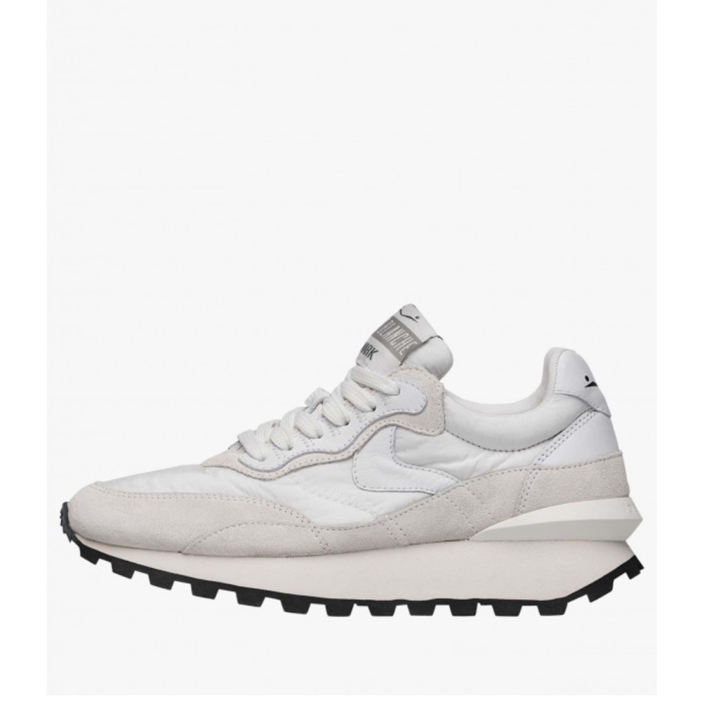 NWT VOILE BLANCHE QWARK HYPE WOMAN Suede And Technical Fabric Sneakers in White - Picture 2 of 16